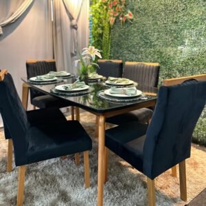 mesa arannha com 6 cadeiras