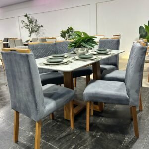 mesa pedro. 6 cadeiras