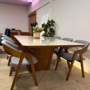 mesa safira. 6 cadeiras mônaco.